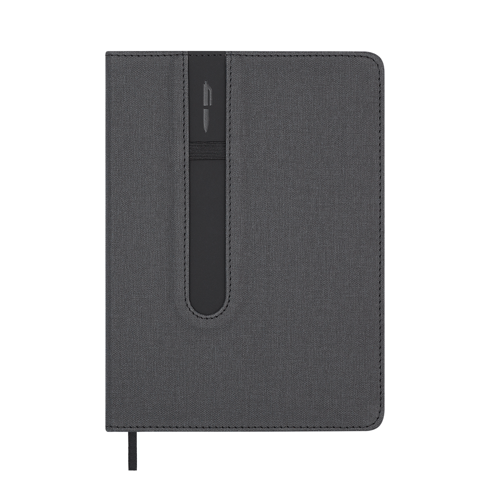 Щоденник данин 2026 ELEGANTE A5 чорний скрокожа/поролон