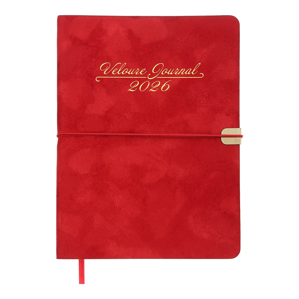 Щоденник данин 2024 VELOUR A5 червоний скрожа