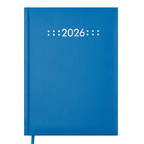 Щоденник датов 2026 CLASSIC A5 синій бумвініл/поролон, фото 1