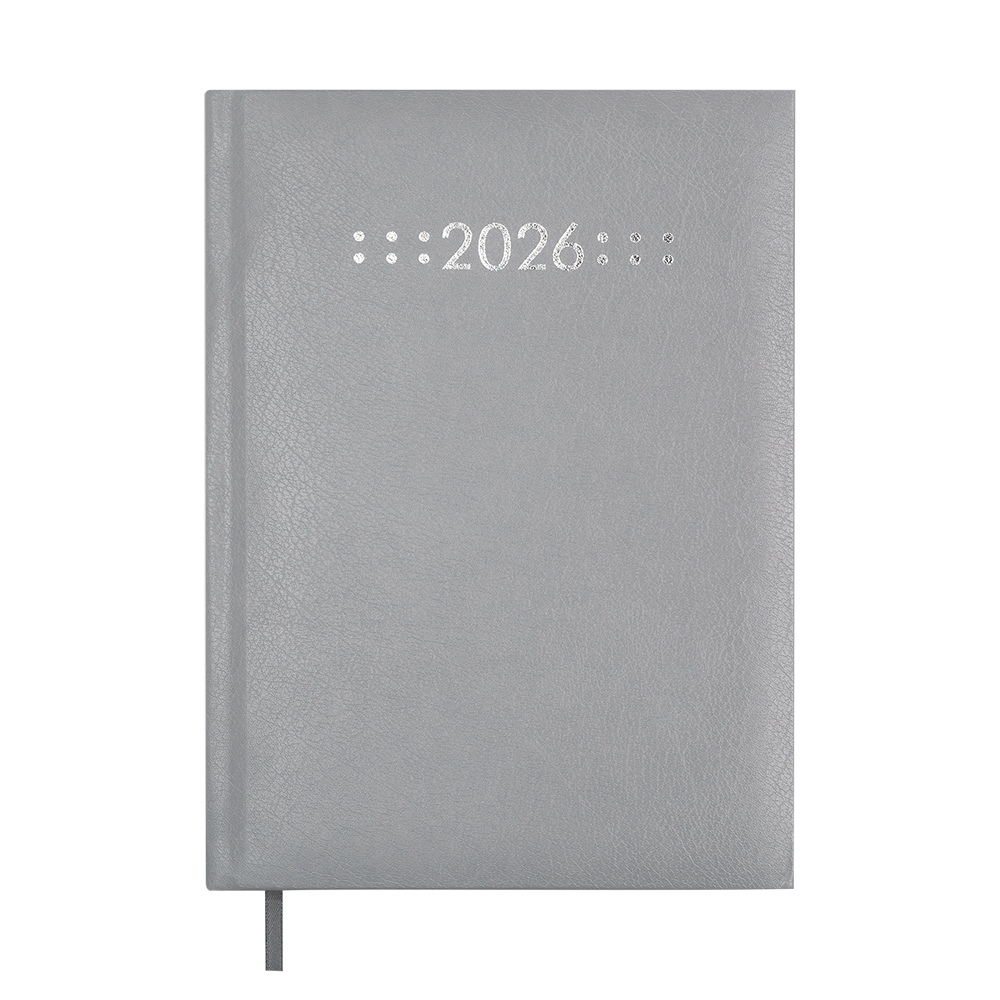 Щоденник данир 2026 CLASSIC A5 сірий бумвініл/поролон