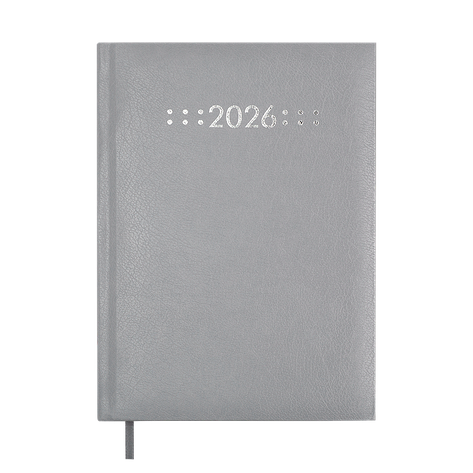Щоденник данир 2026 CLASSIC A5 сірий бумвініл/поролон, фото 1