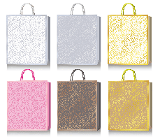 Пакет паперовий подарунковий М:26х32х10 см тиснення фольгою BM200043