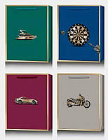 Пакет паперовий подарунковий L:31х42х12 см тиснення фольгою BM200066