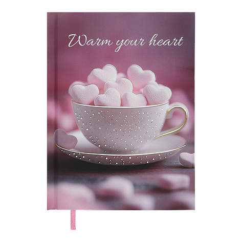 Щоденник недат поліграфічний ROMANTIC A5 світлорозовий 336 стор., фото 1