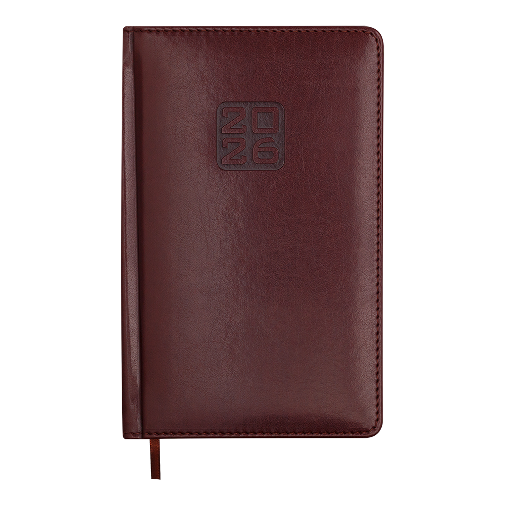 Тижневик данир 2026 BRAVO A5 коричневий скрокожа/поролон