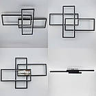 Cвітлодіодна люстра 85 Вт з пультом і мобільним додатком регулювання яскравості колір каркасу чорно-білий ESL-21663, фото 3