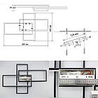 Cвітлодіодна люстра 85 Вт з пультом і мобільним додатком регулювання яскравості колір каркасу чорно-білий ESL-21663, фото 4