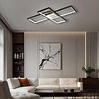 Cвітлодіодна люстра 85 Вт з пультом і мобільним додатком регулювання яскравості колір каркасу чорно-білий ESL-21663, фото 6