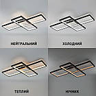 Cвітлодіодна люстра 85 Вт з пультом і мобільним додатком регулювання яскравості колір каркасу чорно-білий ESL-21663, фото 7