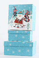 Коробки подарункові набір 3шт вкладені 1в1  розмір найбільшої 20х20х95см із 3D зображенням BM2