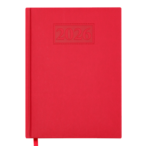 Щоденник данин 2024 GENTLE A5 червоний скрокожа/поролон, фото 1