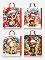 Пакет паперовий подарунковий L:31х42х12 см тиснення фольгою BM2000110