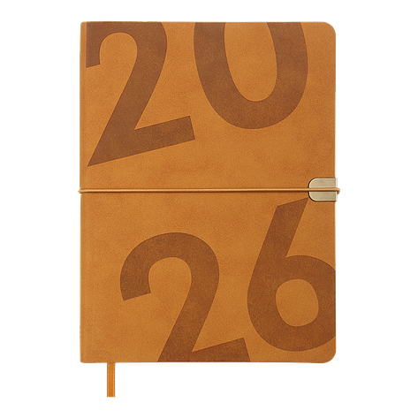 Щоденник датов 2026 BEST A5 бежевий штучшкіра, фото 1