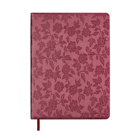 Щоденник данин 2026 BLOOM A5 темночервоний скрожа, фото 1