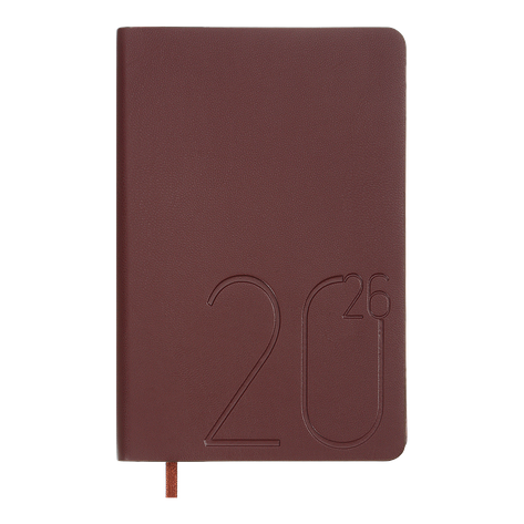 Щоденник данир 2026 DARK MORANDI A6 темночервоний скрожа, фото 1