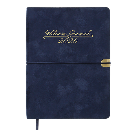 Щоденник данин 2024 VELOUR A5 синій скрожа, фото 1