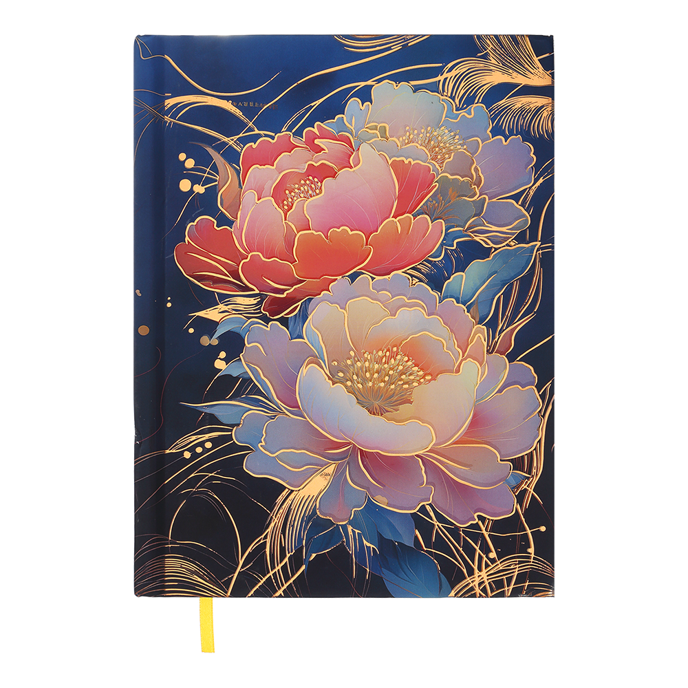 Щоденник недат поліграфічний PEONY A5 темносиній 336 стор.