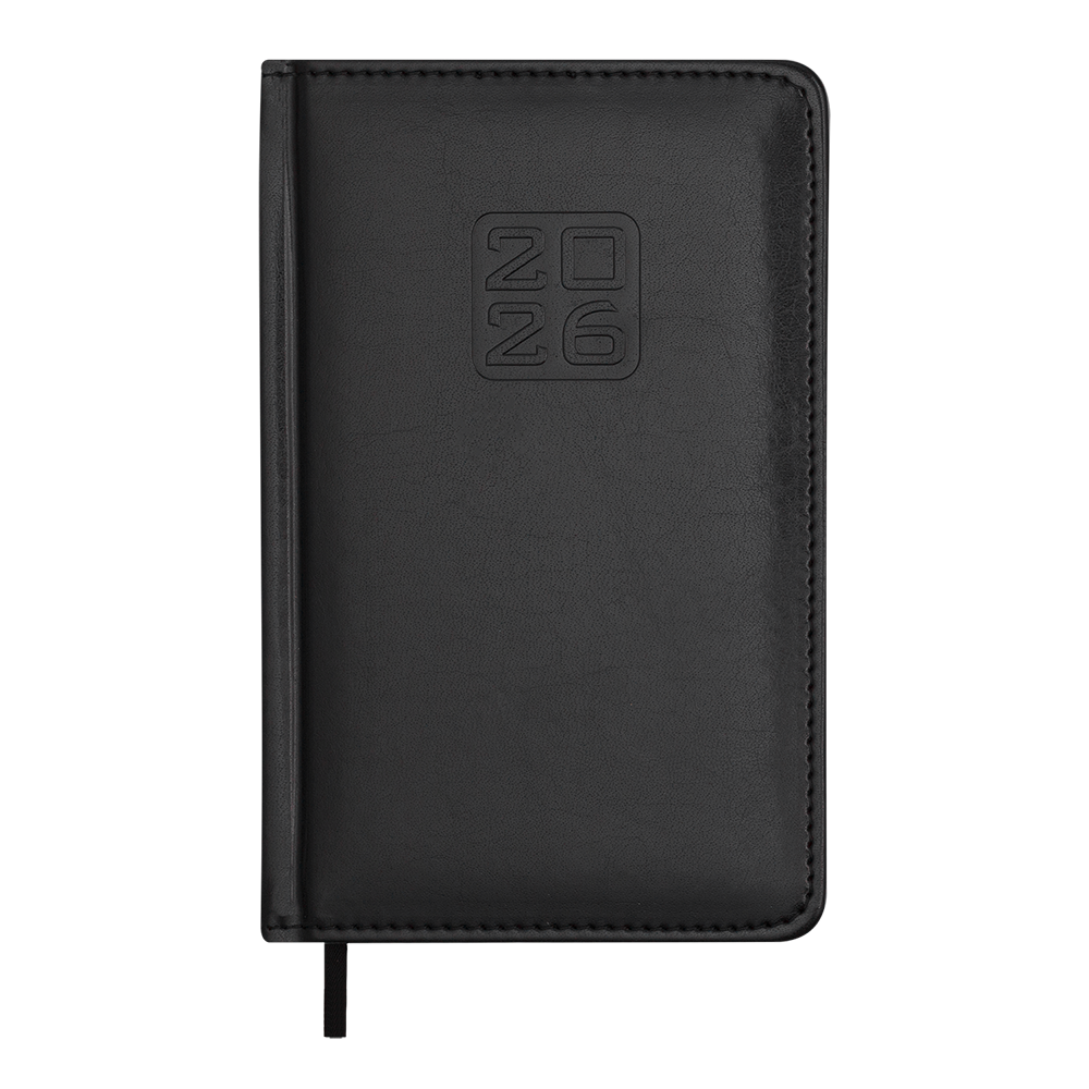 Щоденник данин 2024 BRAVO A6 чорний скрокожа/поролон