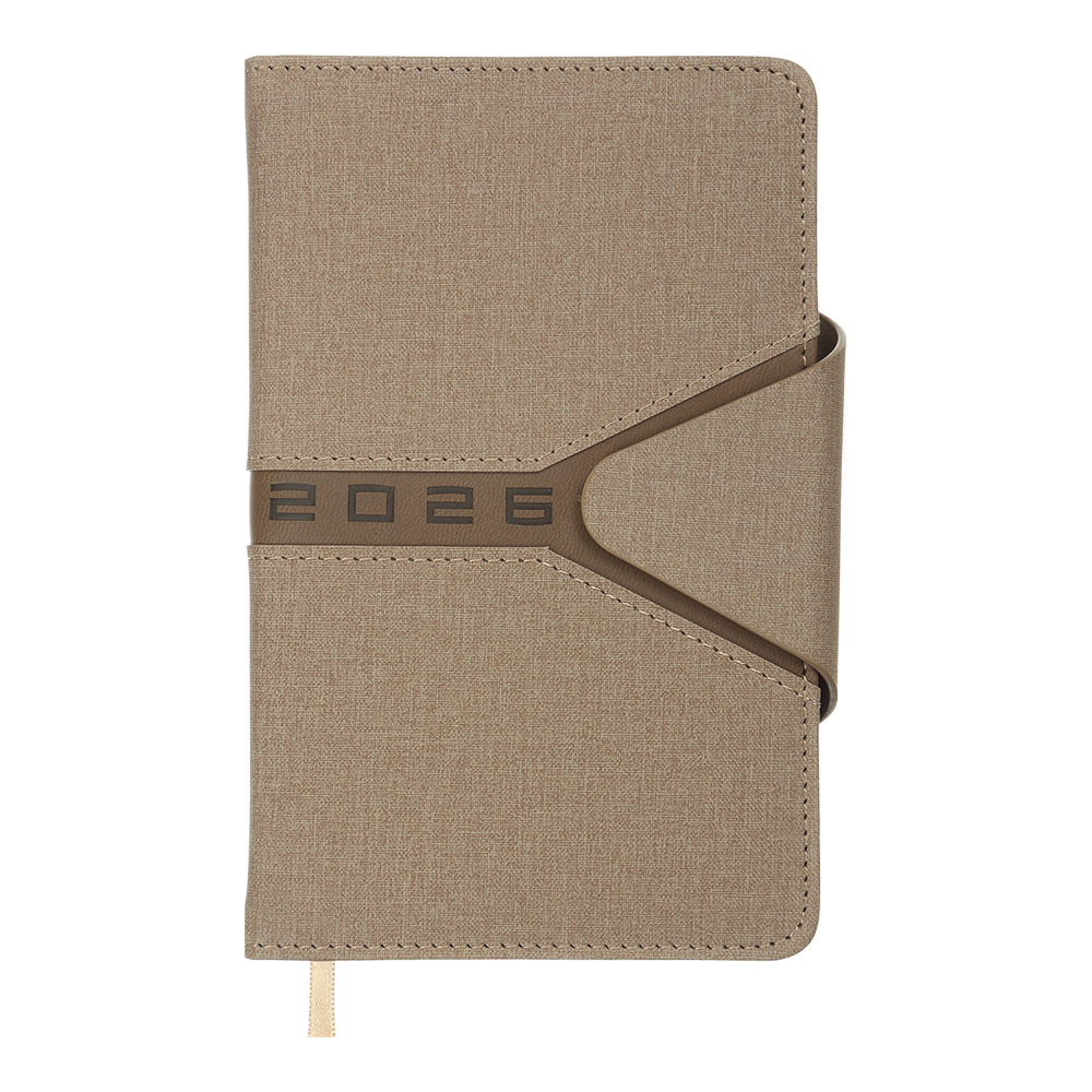Щоденник данин 2024 NAVIGATOR A6 світлокоричневий скрожа/поролон