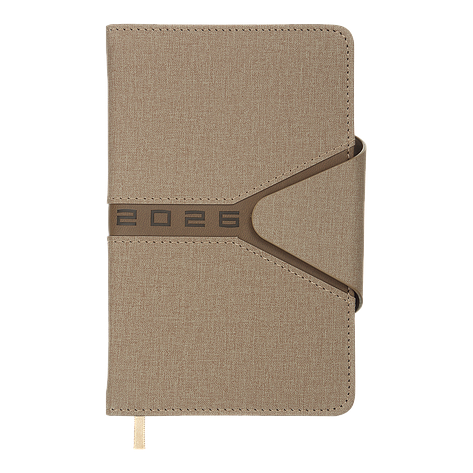 Щоденник данин 2024 NAVIGATOR A6 світлокоричневий скрожа/поролон, фото 1