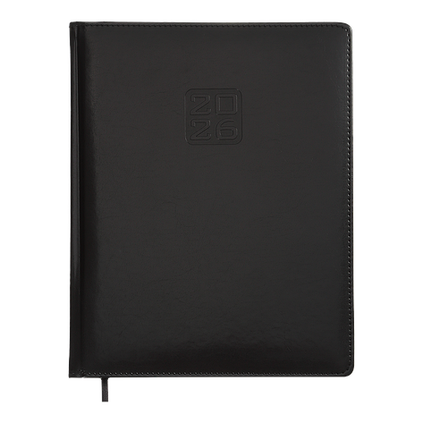 Тижневик данир 2024 BRAVO A4 чорний скрокожа/поролон, фото 1