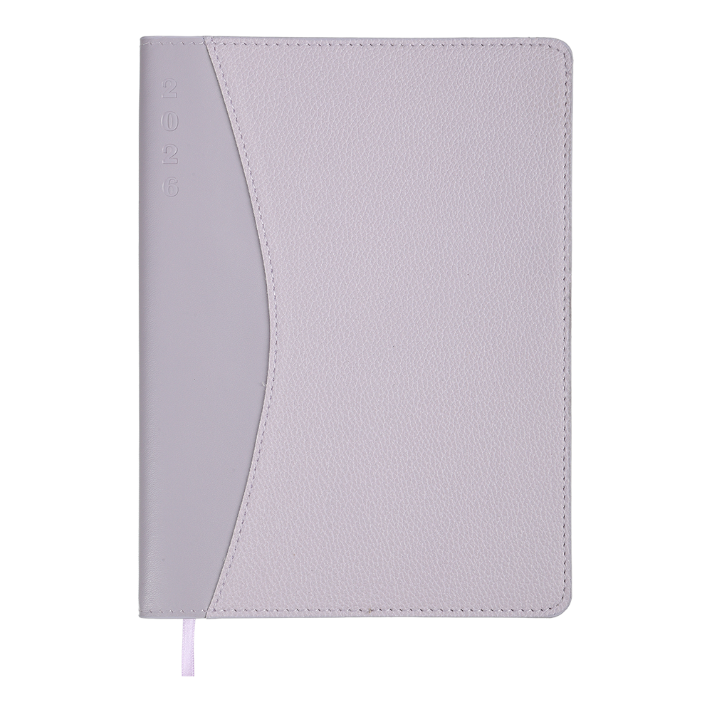 Щоденник датов 2026 AURORA A5 бузковий штучшкіра/поролон