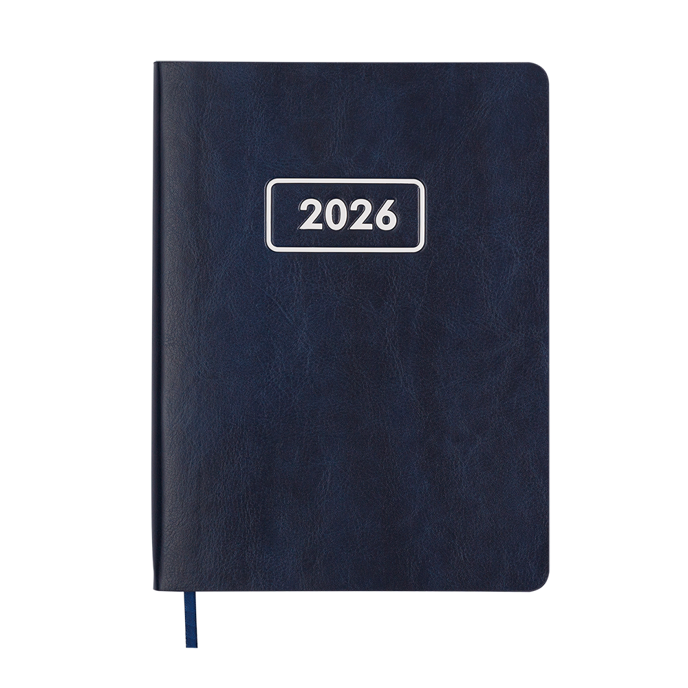 Щоденник датов 2026 MEMORY A5 синій штучшкіра