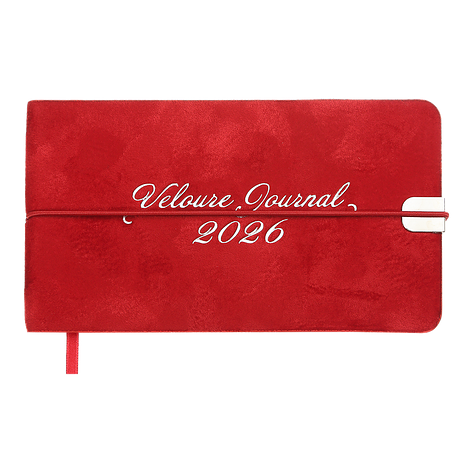 Тижневик данир 2026 кишеня VELOUR 153*87 червоний шкіра, фото 1