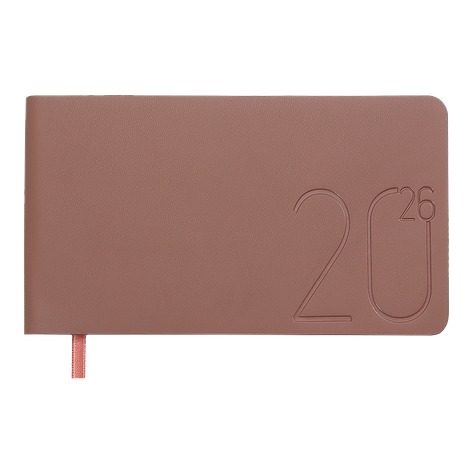 @Щотижневик датов 2026 кишеньк MORANDI STYLE 153*87 мідний штуч шкіра, фото 1