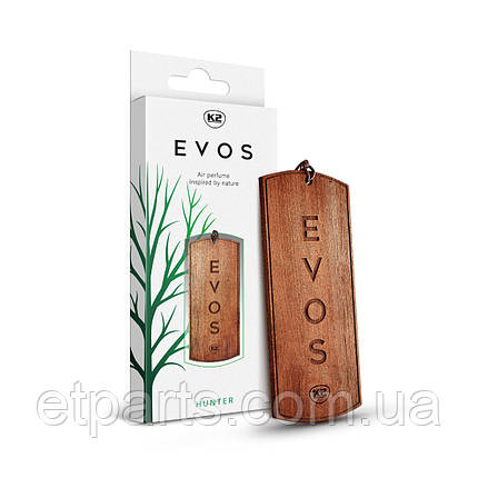 Освіжувач (ароматизатор) салону K2 EVOS HUNTER (підвіска з дерева), фото 1