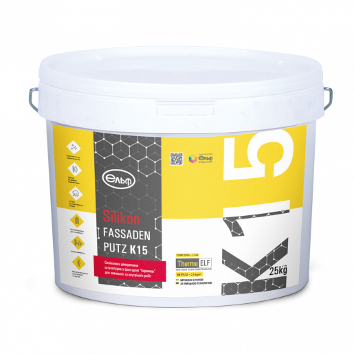 Декоративна штукатурка силіконова баранчик Elf Silikon-Fassadenputz K15 TR 25 кг