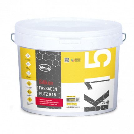Декоративна штукатурка силіконова баранчик Elf Silikon-Fassadenputz K15 TR 25 кг, фото 1