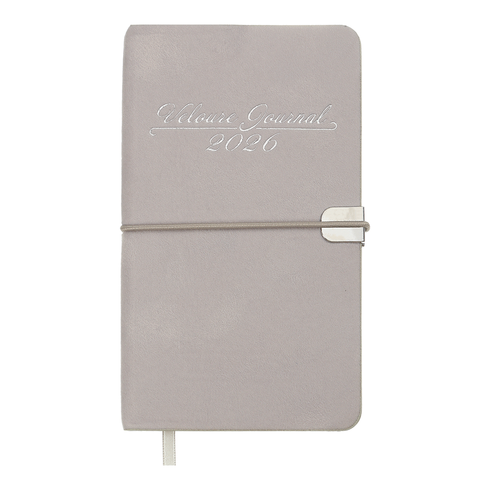 Тижневик данир 2026 кишеняVELOUR 85*153 світлосірий шкіра