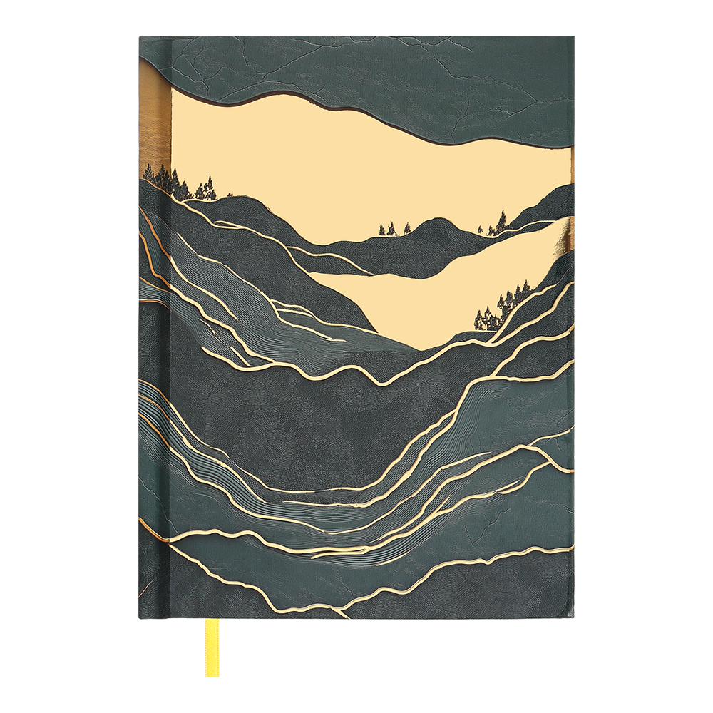 Щоденник недат поліграфічний FILLING A5 золотий 336 стр