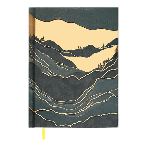 Щоденник недат поліграфічний FILLING A5 золотий 336 стр, фото 1