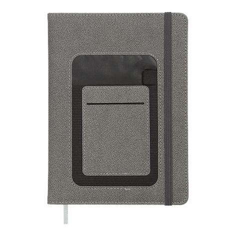 Щоденник датов 2026 COMBI A5 сірий штуч шкіра/поролон, фото 1