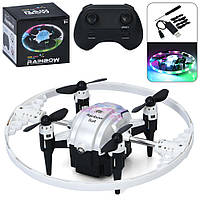 Квадрокоптер FX-41B радіокер., 2,4G, акумулятор, USB, запасні лопаті, світло, кор., 13-13-12 см.