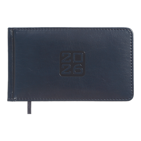 Тижневик данир 2024 кишеня BRAVO 153*87 синій іскрозка/поролон, фото 1