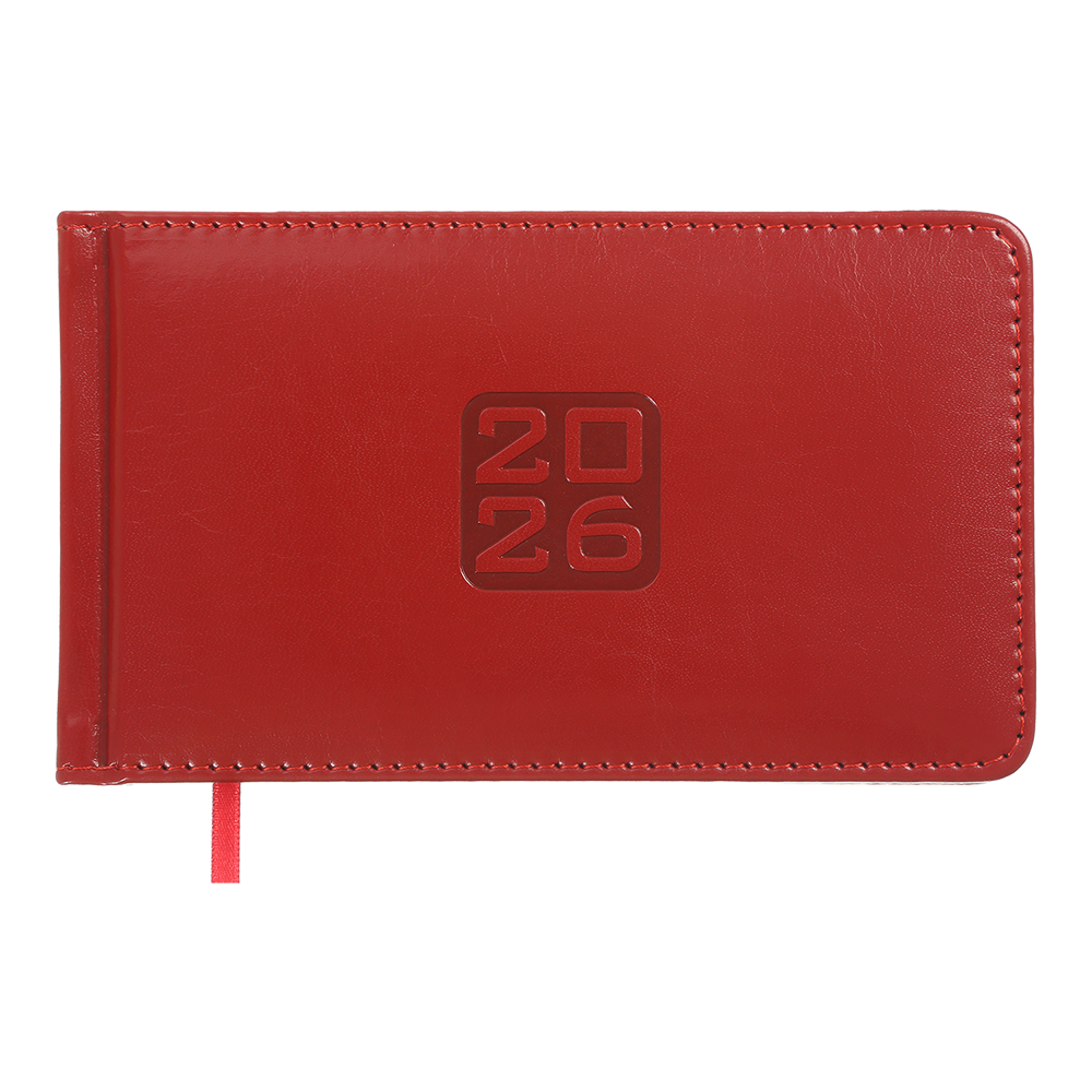 Тижневик данир 2024 кишеня BRAVO 153*87 червоний іскря/поролон