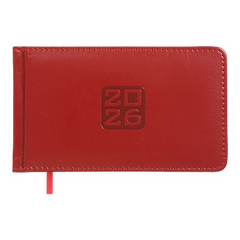 Тижневик данир 2024 кишеня BRAVO 153*87 червоний іскря/поролон, фото 1