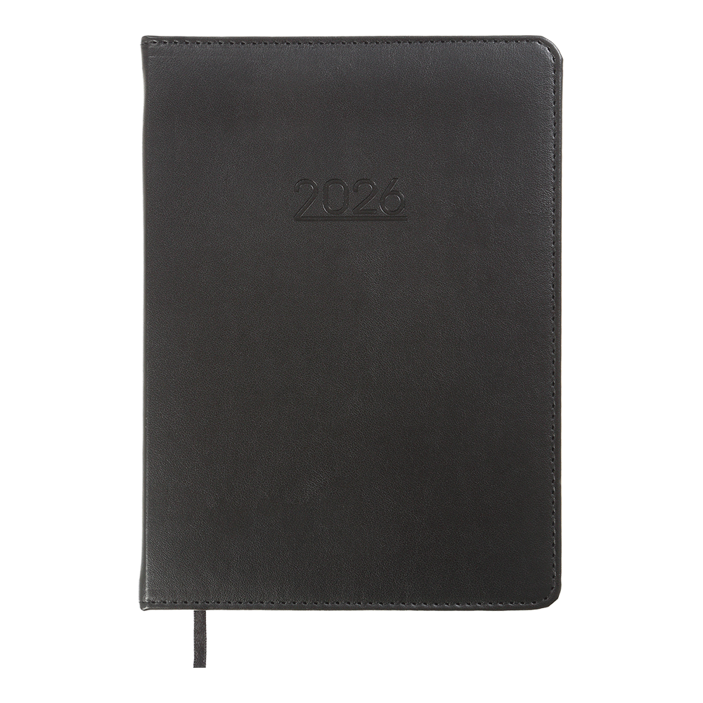 Щоденник данин 2024 PRIME A5 чорний скрокожа/поролон