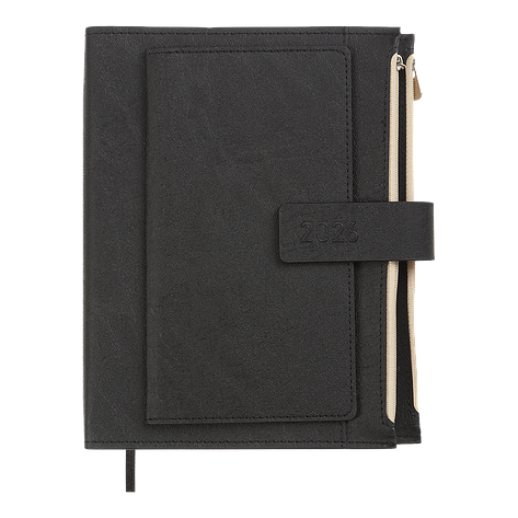 Щоденник данин 2026 ENIGMA A5 чорний скіпка/поролон, фото 1