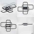 Cвітлодіодна люстра 90 Вт з пультом і мобільним додатком регулювання яскравості колір каркасу чорний ESL-21678, фото 4