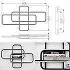 Cвітлодіодна люстра 90 Вт з пультом і мобільним додатком регулювання яскравості колір каркасу чорний ESL-21678, фото 3