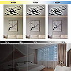 Cвітлодіодна люстра 90 Вт з пультом і мобільним додатком регулювання яскравості колір каркасу чорний ESL-21678, фото 6