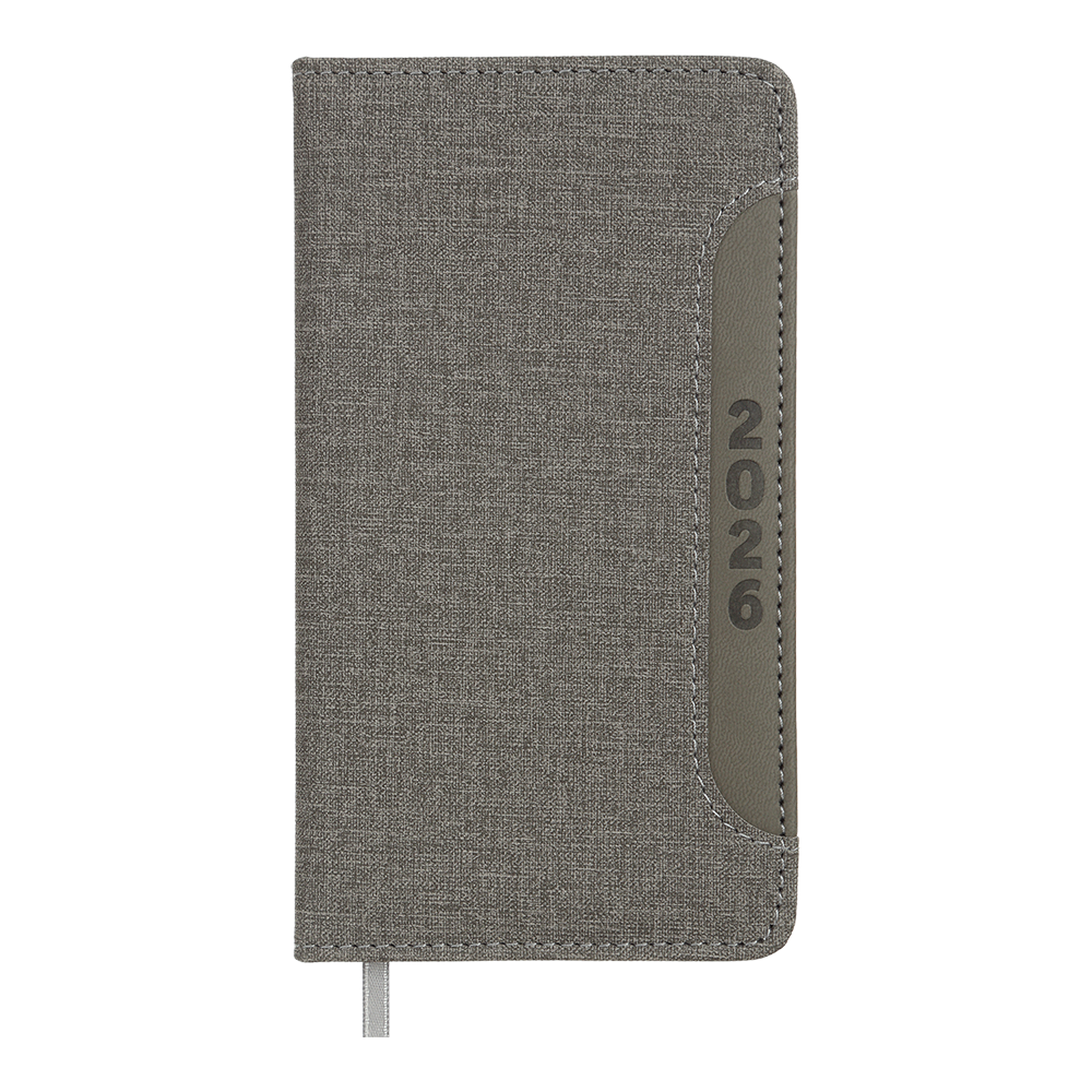 Тижневик данир 2024 кишеня LIGA 85*153 сірий скіпка/поролон