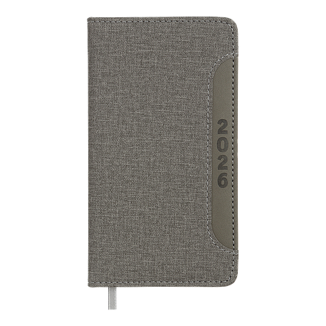 Тижневик данир 2024 кишеня LIGA 85*153 сірий скіпка/поролон, фото 1