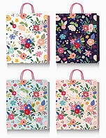 Пакет паперовий подарунковий L:31х42х12 см тиснення фольгою BM200027