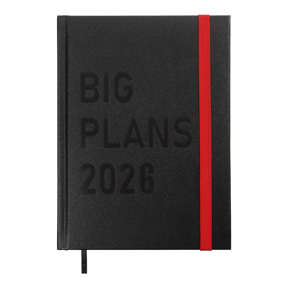Щоденник данир 2026 PLANS A5 чорний бумвініл/поролон