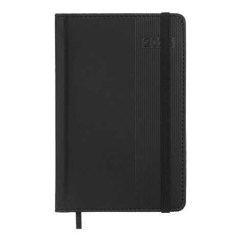 Щоденник данин 2026 BARONE A6 чорний скрокожа/поролон, фото 1